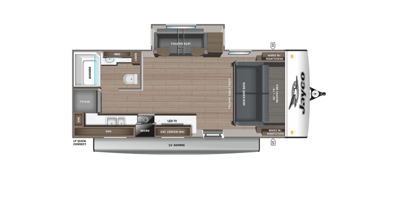 2025 Jayco Jay Feather 19MRK Floorplan