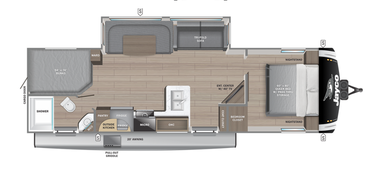 2025 Jayco Jay Feather 29BHB Floorlan