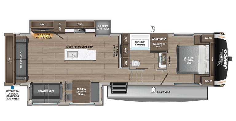 2026 Jayco Eagle HT FW 29RLC Floorplan