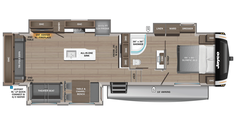 2026 Jayco Eagle HT FW 30CRT Floorplan