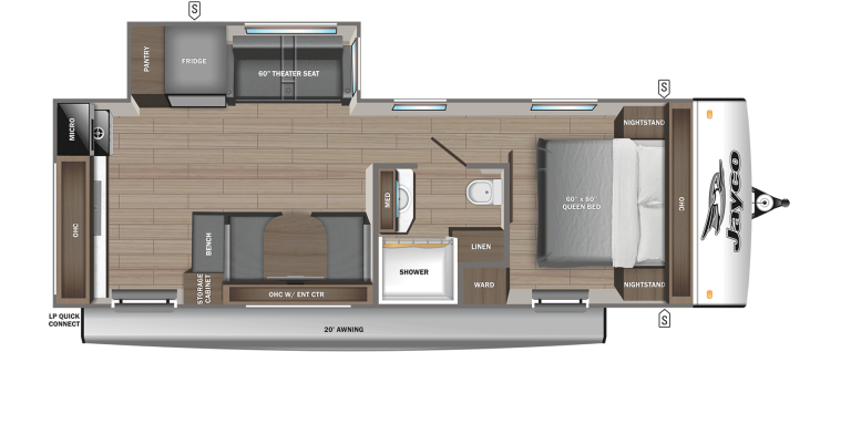 2026 Jayco Jay Feather 23RK Floorplan