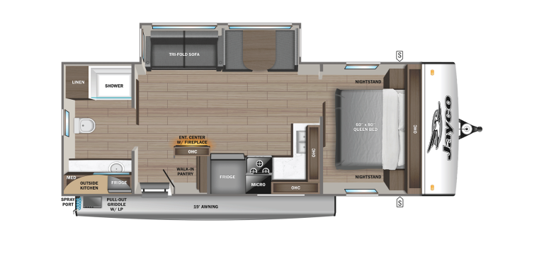 2026 Jayco Jay Feather 25RB Floorplan