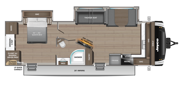 2026 Jayco Jay Feather 26FK Floorplan