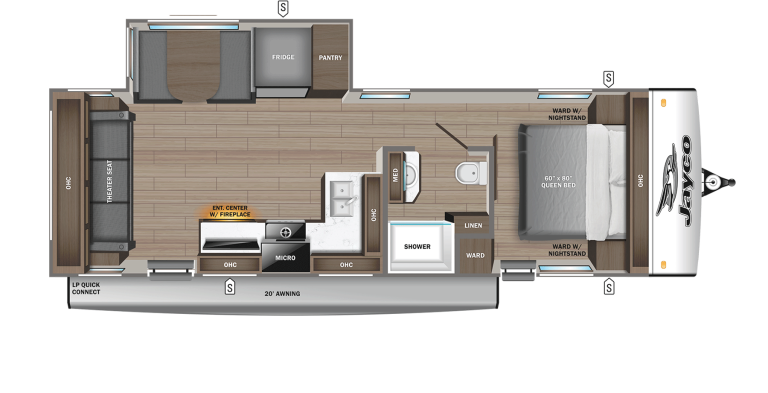 2026 Jayco Jay Feather 26RL Floorplan