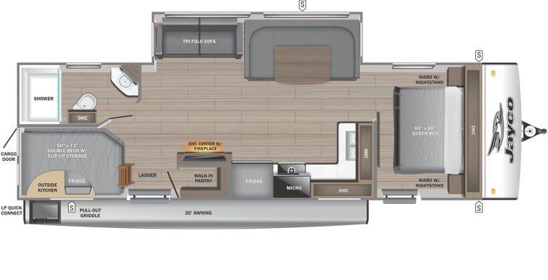 2026 Jayco Jay Feather 27BH Floorplan