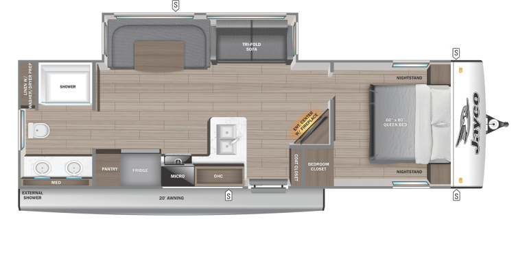 2026 Jayco Jay Feather 28RB Floorplan