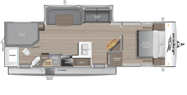 2026 Jayco Jay Feather 29BHB Floorplan