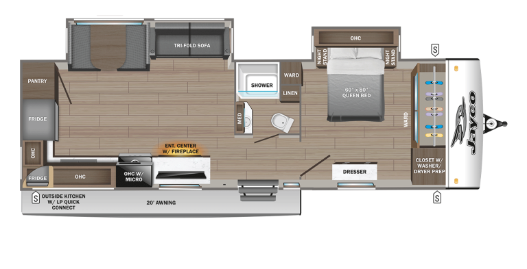 2026 Jayco Jay Feather 30RKB Floorplan