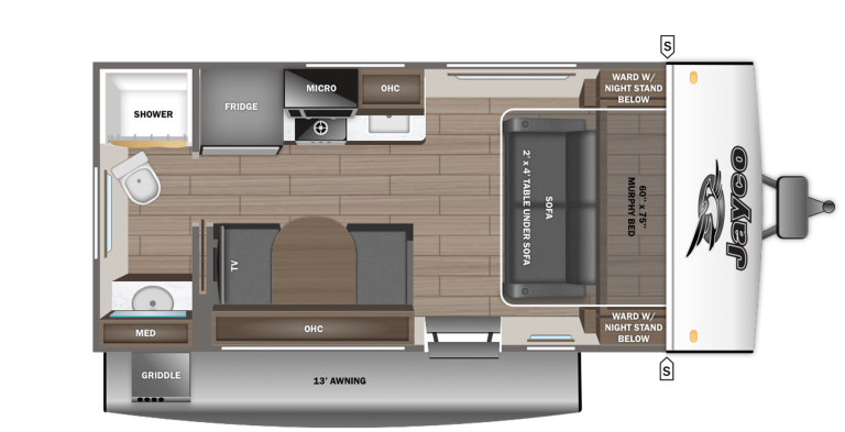 2026 Jayco Jay Feather Air 15MRB Floorplan