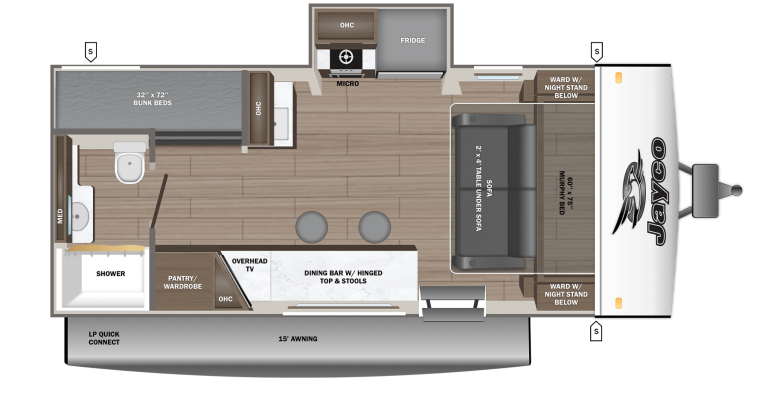 2026 Jayco Jay Feather Air 18MBH Floorplan