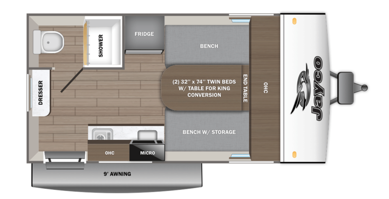 2026 Jayco Jay Feather Air SL 15TBSL Floorplan