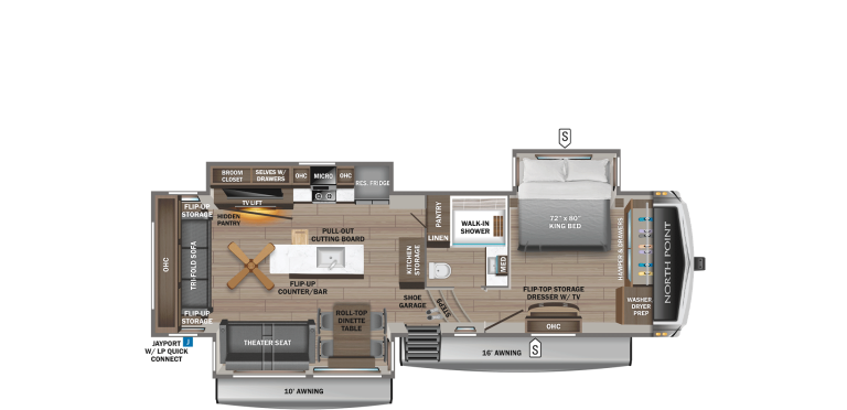 2026 Jayco North Point 310RLTS Floorplan