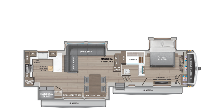 2026 Jayco North Point 365RKTS Floorplan