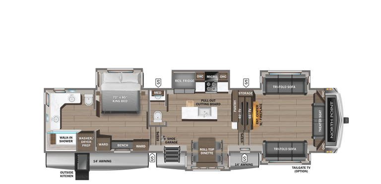 2026 Jayco North Point 382FLRB Floorplan