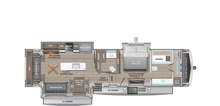 2026 Jayco North Point 387FBTS Floorplan