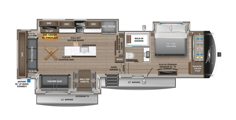2026 Jayco Pinnacle 38KPTS Floorplan