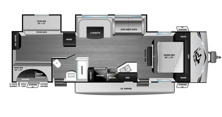 2026 Open Range Colt 32DSB Floorplan