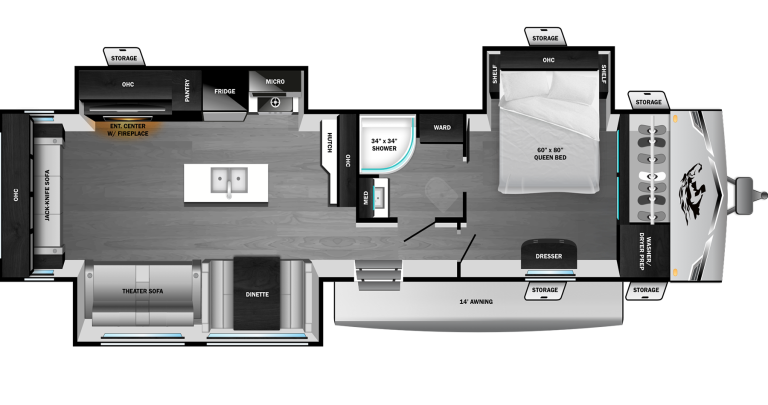 2026 Open Range Colt 33RLT Floorplan