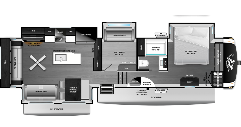 2026 Open Range Roamer FW 35MRQS Floorplan