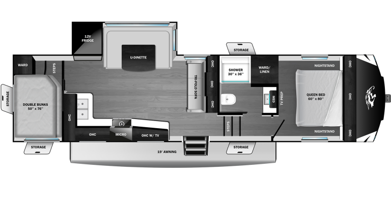 2026 Open Range Roamer Light Duty FW 28DBSS Floorplan
