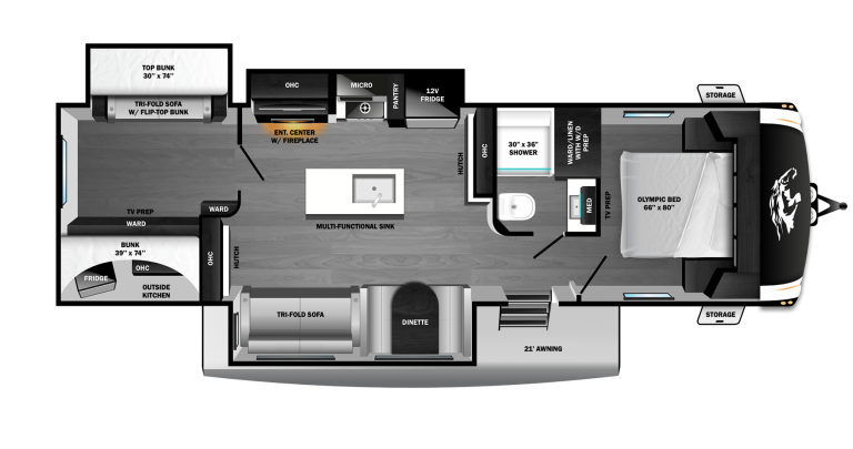 2026 Open Range Roamer Light Duty TT 31TBTS Floorplan