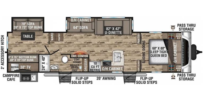 2021 Venture SportTrek 332VBH Floorplan