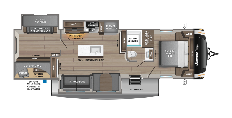 2026 Jayco Eagle HT 312BHOK Floorplan