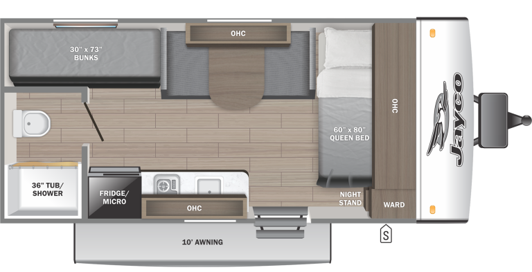 2026 Jayco Jay Feather Air SL 17BHSL Floorplan