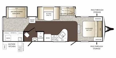 2014 Keystone Outback Super Lite 312BH Floor plan