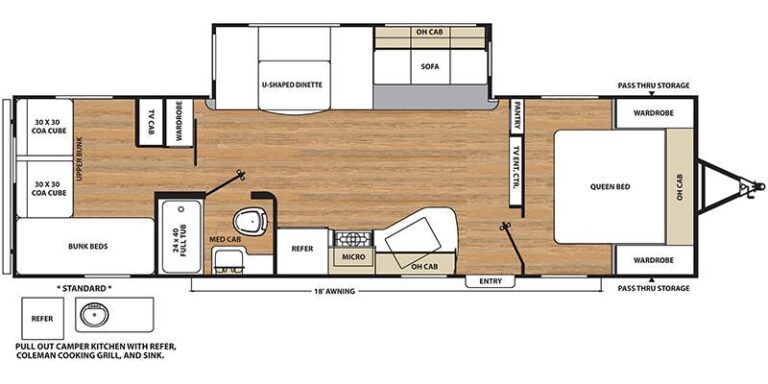 2017 Coachmen Catalina 293QBCK Floorplan