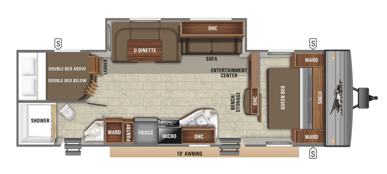 2020 Jayco Jay Flight SLX 8 287BHS Floorplan
