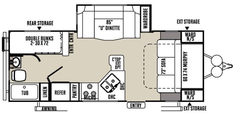 2015 Forest River Rockwood Mini Lite 2504S Floorplan