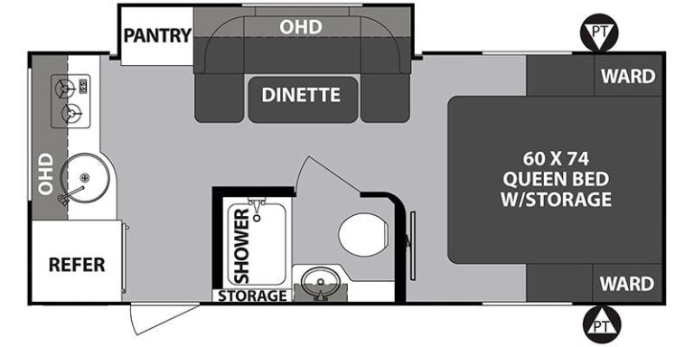 2020 Keystone R-Pod 195 Floorplan