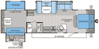2015 Jayco Jay Flight 32TSBH Floorplan