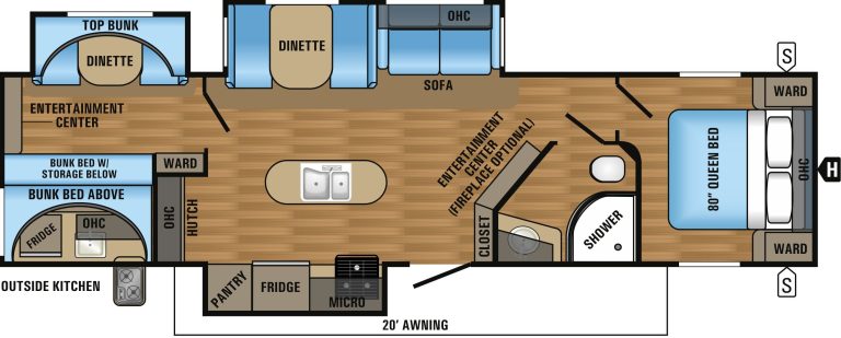 2017 Jayco Jay Flight 33RBTS Floorplan