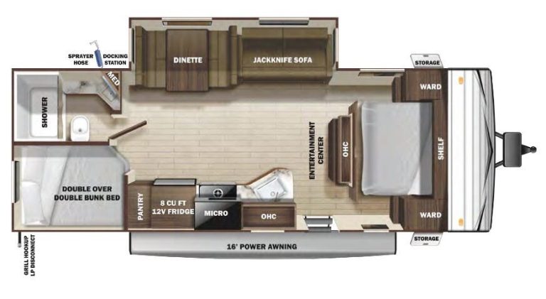 2021 Highland Ridge Open Range 26BHS Floorplan