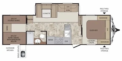 2013 Keystone Cougar 29RBK Floorplan