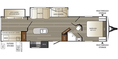 2017 Keystone Outback 325BH Floorplan