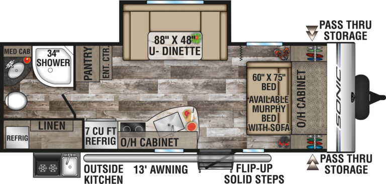 2020 Venture Sonic 220VRB Floorplan