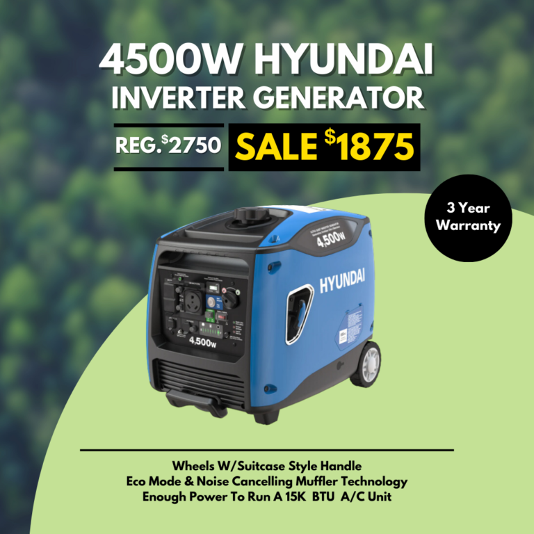 July Special - 4500W Hyundai Inverter Generator